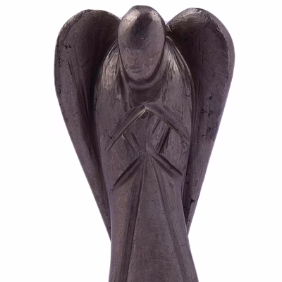 hematite angel, crystal angel natural healing stone angel hand carved stone angel gift | positive vibes energy(ki_53)