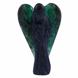dark green aventurine angel | handcarved statues figurines stone of good luck - reiki, healing crystal for physical, emotional & spiritual imbalance | positive vibes energy(ki_57)