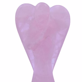 rose quartz angel | handcarved statues figurines stone of good luck - reiki, healing crystal for physical, emotional & spiritual imbalance | positive vibes energy(ki_62)