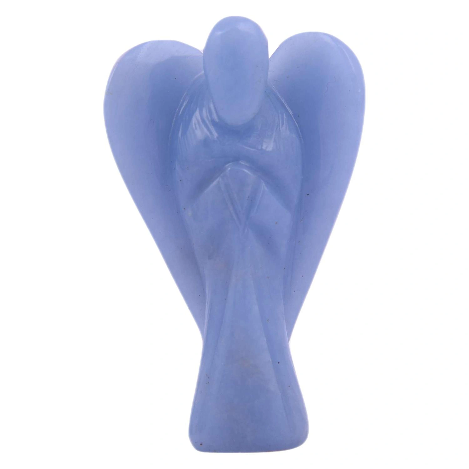 Angelite Angel | Handcarved Statues Figurines Stone of Good Luck - Reiki, Healing Crystal for Physical, Emotional &amp; Spiritual Imbalance | Positive Vibes Energy(PRI_68)-2