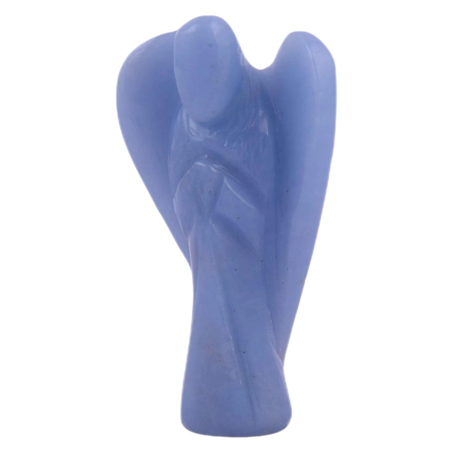 Angelite Angel | Handcarved Statues Figurines Stone of Good Luck - Reiki, Healing Crystal for Physical, Emotional &amp; Spiritual Imbalance | Positive Vibes Energy(PRI_68)-4