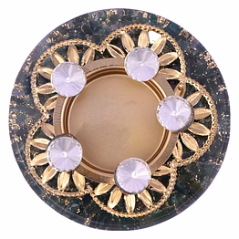 tealight holders with natural crystal stone, decorative,votive candle holder, tealight candle holder for romantic candle, night, dinner,wedding,bathroom, diwali, chirstmas(ki_076)