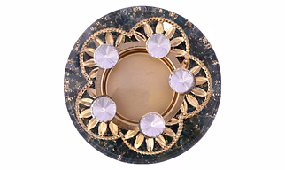 Tealight Holders with Natural Crystal Stone, Decorative,Votive Candle Holder, Tealight Candle Holder for Romantic Candle, Night, Dinner,Wedding,Bathroom, Diwali, Chirstmas(KI_076)
