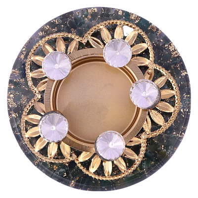 tealight holders with natural crystal stone, decorative,votive candle holder, tealight candle holder for romantic candle, night, dinner,wedding,bathroom, diwali, chirstmas(ki_076)
