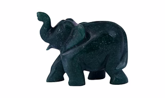 Zade Green Crystal Elephant, Sculpture, Fine Figurine, Statue, Handicrafts, Gemstone(KI_081)
