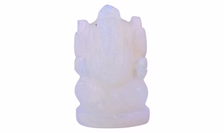 Opalite Crystal Ganesha, Handmade God Ganpati, Ganesha for Pooja, Home Décor, Car Dashboard and Pooja(KI_82)