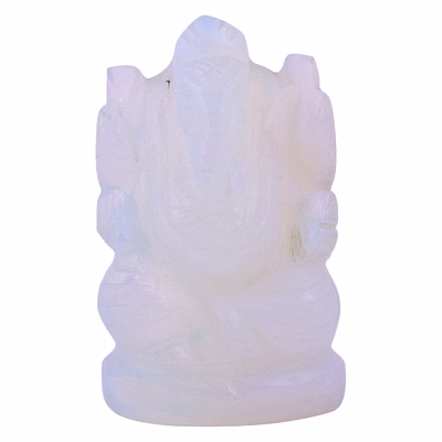 opalite crystal ganesha, handmade god ganpati, ganesha for pooja, home décor, car dashboard and pooja(ki_82)