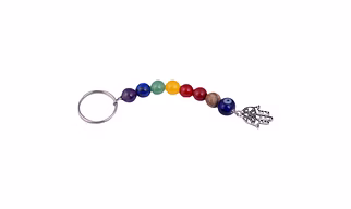 Krishna Impex Semi Precious Stone Seven Charka Key Chain (KI_086)