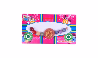 Krishna Impex Semi Precious Stone Seven Chakra Rakhi With Chakra Symbol Bracelet For Men And Women (KC03)