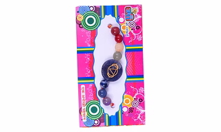 Krishna Impex Semi Precious Stone Seven Chakra Rakhi With Chakra Symbol Bracelet For Men And Women