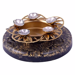tealight holders with natural crystal stone, decorative,votive candle holder, tealight candle holder for romantic candle, night, dinner,wedding,bathroom, diwali, chirstmas(ki_096)