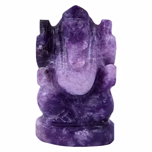Amethyst Crystal Ganesha Handmade God Ganpati, Ganesha for Pooja, Home Décor, Car Dashboard and Pooja(KI_109)
