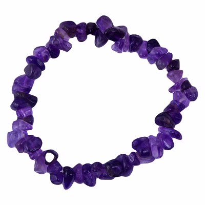 amethyst chips bracelet healing and vastu, meditation, protection stylish bracelet for girls/boys/women(ki_144)