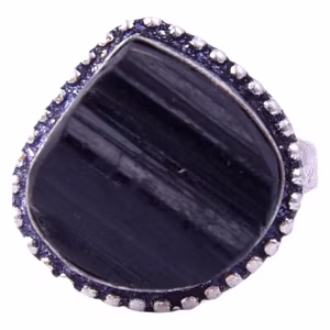 Black Tourmaline Ring For Men And Women(KI_163)
