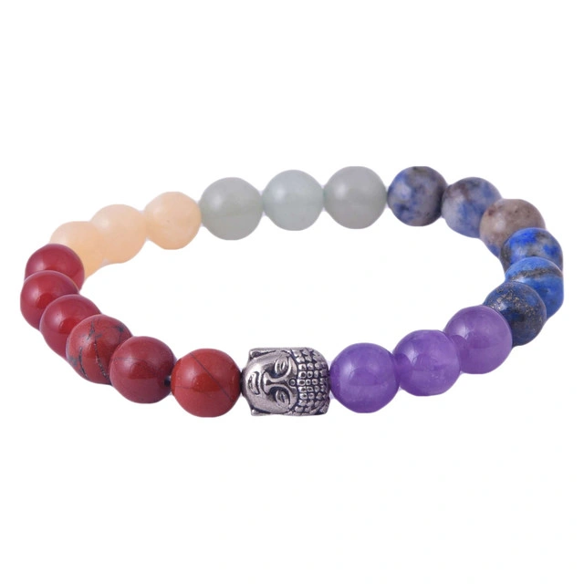 Semi Precious Stone Seven Chakra Bracelet For Men And Women(PRI_167)-Prikrishna_167