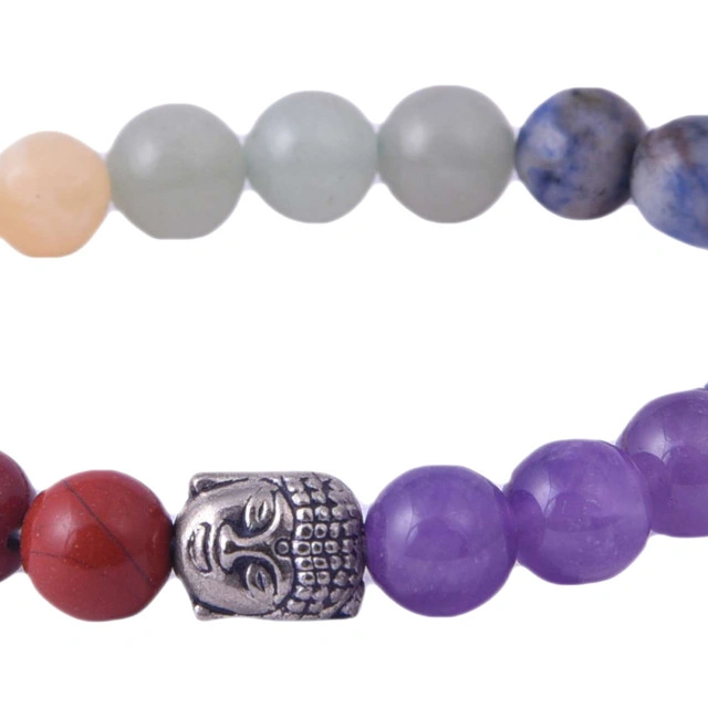 Semi Precious Stone Seven Chakra Bracelet For Men And Women(PRI_167)-1