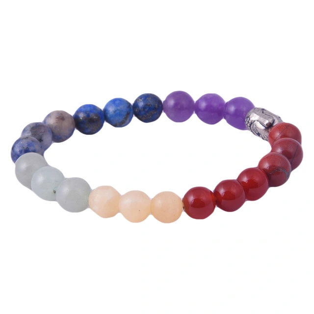 Semi Precious Stone Seven Chakra Bracelet For Men And Women(PRI_167)-2