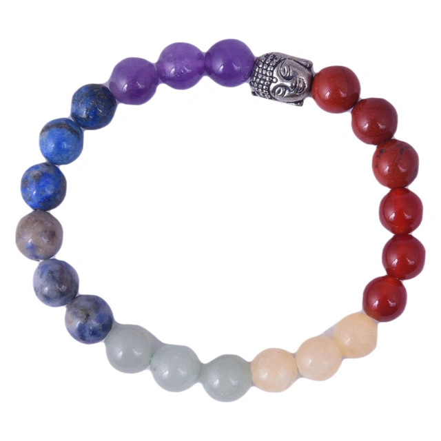 Semi Precious Stone Seven Chakra Bracelet For Men And Women(PRI_167)-4