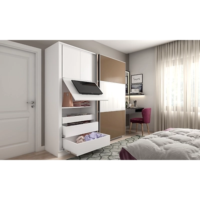 A Wardrobe Designed With An In-built TV Unit-1