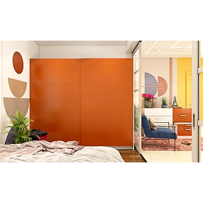 An Uber Cool Wardrobe With Sliding Doors And Unique Compartments-DC137