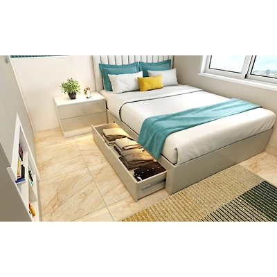 A Bedroom With Multifunctional, Space-Saving Furniture-2