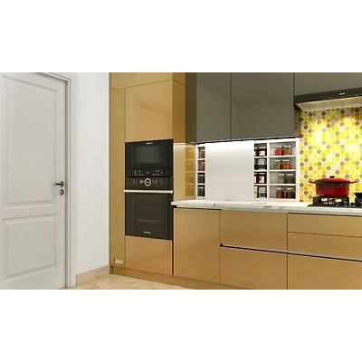A Modular Kitchen Designed With A Janitor Unit-2