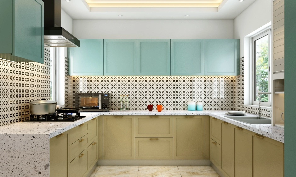 A Duco Finish Kitchen In Dual Colour Tone-DC241