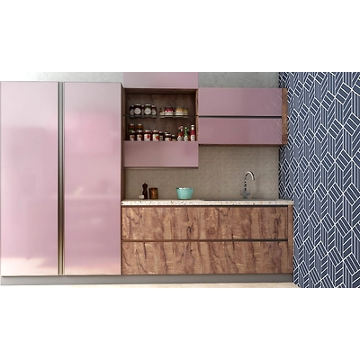 A Urban Modern Kitchen With A Pinch Of Pink-2