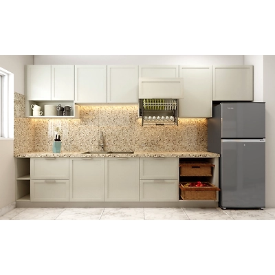 A Parallel Kitchen In Neutral Tones-5