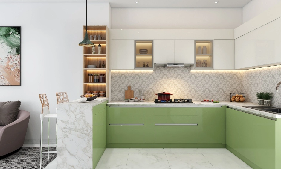 A G-shaped Kitchen With A Breakfast Counter-DC257