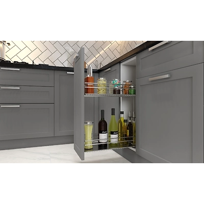 A Modular Kitchen With Foldable Dining Table-5
