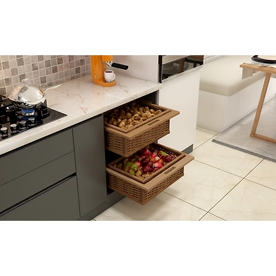 A White And Grey Open Kitchen Layout-2