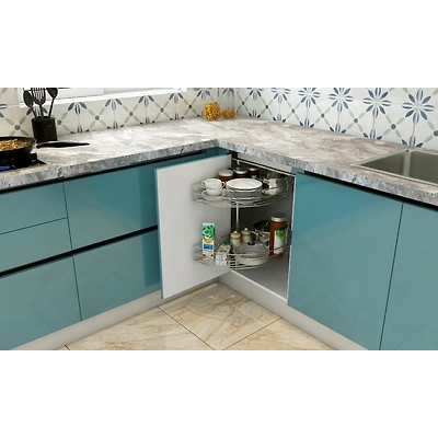 L-Shaped Kitchen With Modern Storage Mechanisms-3