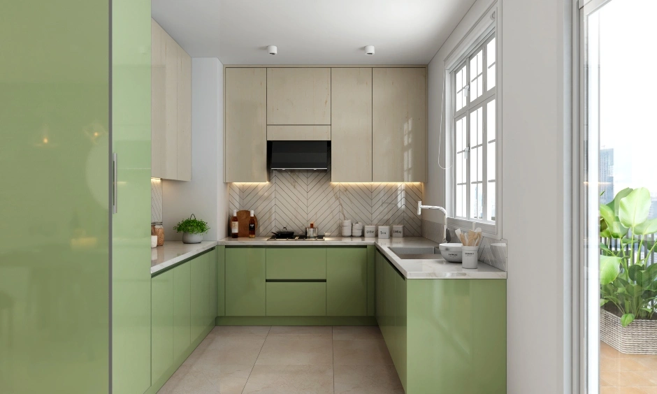 A Refreshing Green Kitchen Design-1