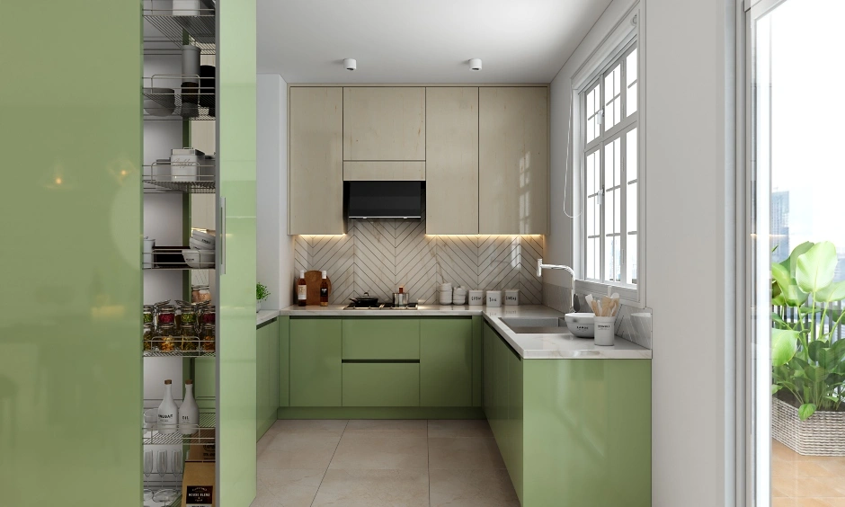 A Refreshing Green Kitchen Design-2