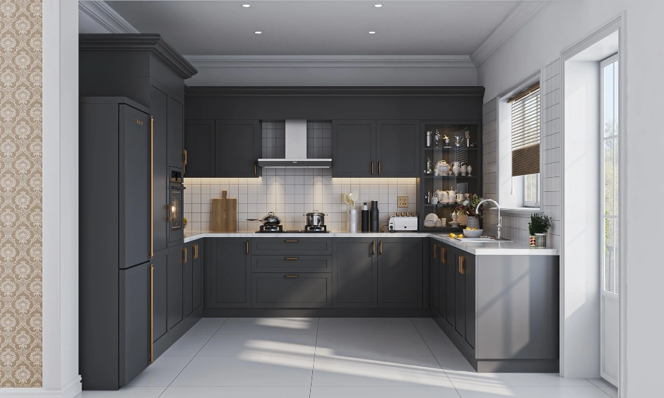 A Duco Finished Kitchen In Grey-DC272