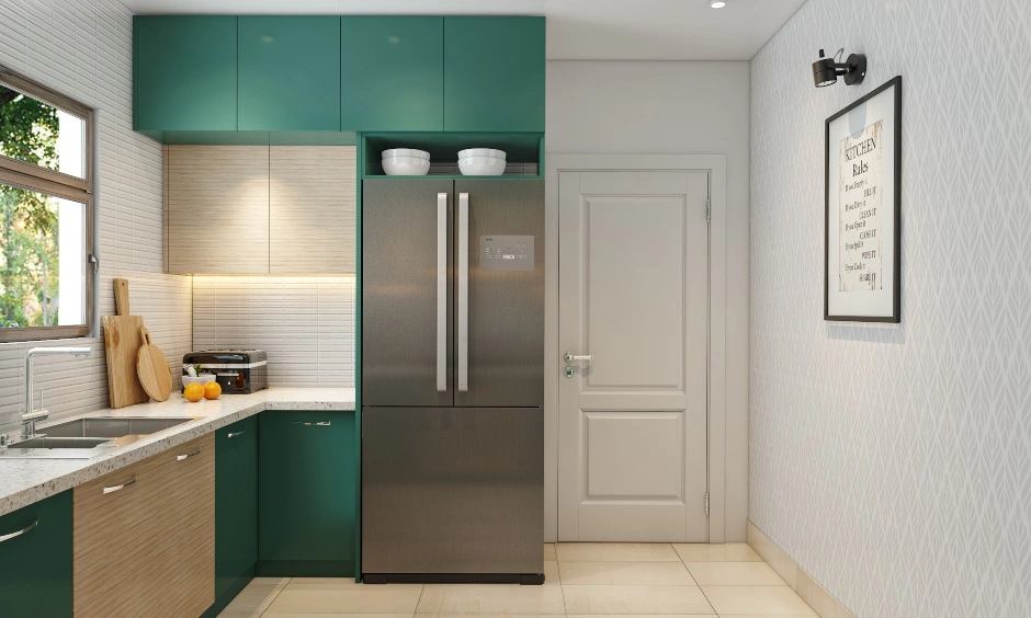 A Unique Green And White Modern Kitchen-3