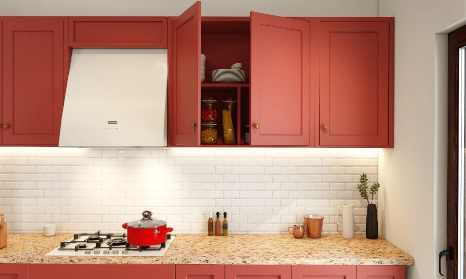 A Bright And Pretty Kitchen Design In Rose Gold-4