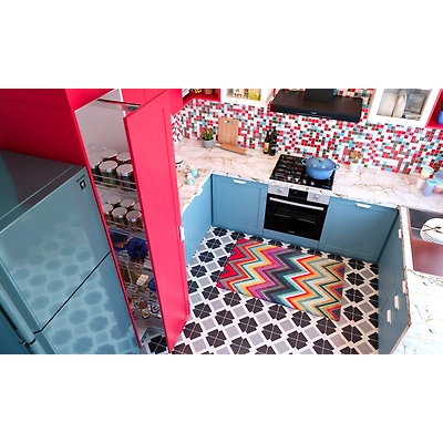 A Modern U Shaped Kitchen Design With Dual Tone-5