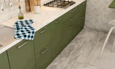 A Straight Kitchen Design With A Foldable Breakfast Countertop-2