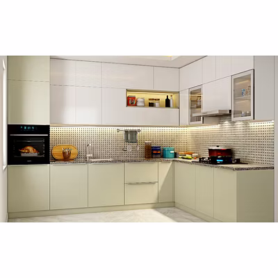 A Flawless Kitchen Design With A Breakfast Counter-2