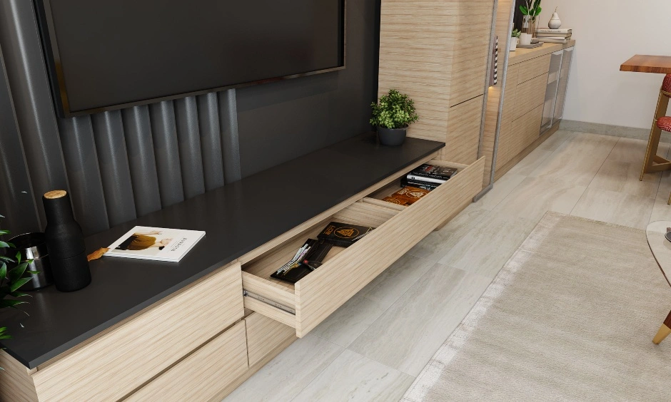 A Living Room Design With A TV Unit Designed With Open And Closed Storage-4