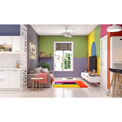 A Compact Living Room With A Stylish Bar Unit-1