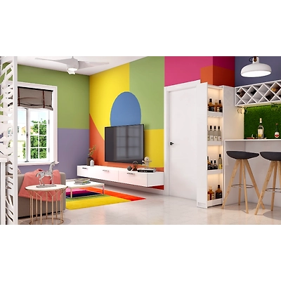 A Compact Living Room With A Stylish Bar Unit-3