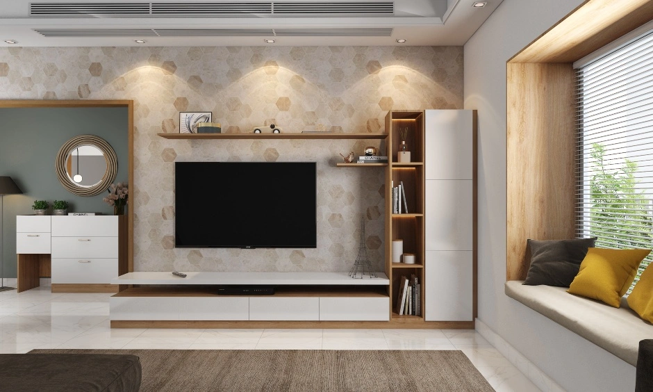 Minimalistic Living Room With A Functional TV Unit-1