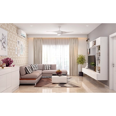 A Modern Living Room With A Multifunctional TV Unit-2