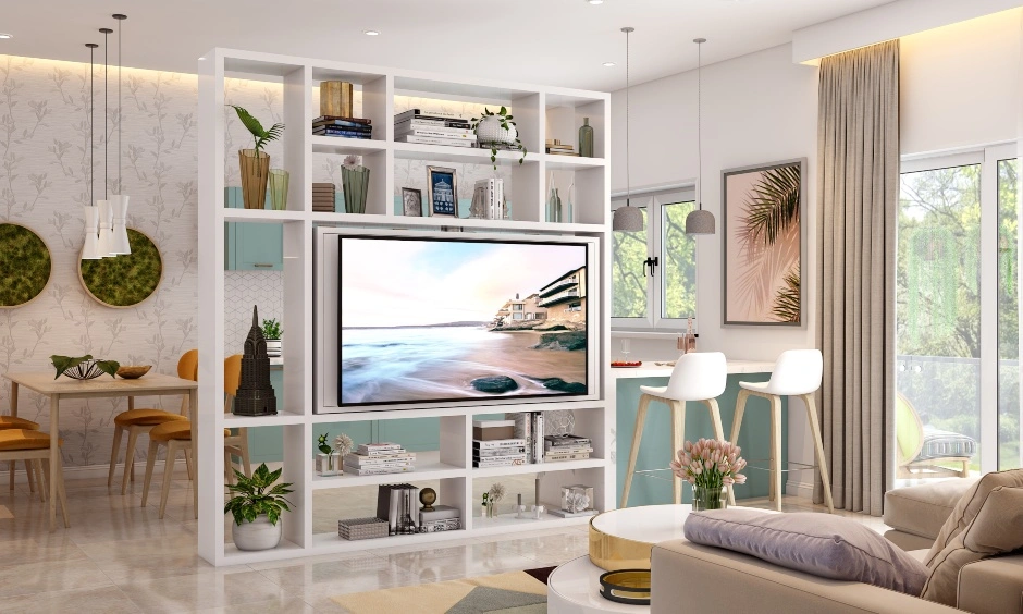 A Stylish Living Room With Swivel TV Unit-2