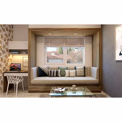 A Tasteful Living Room Design With A Striking Wallpaper-3