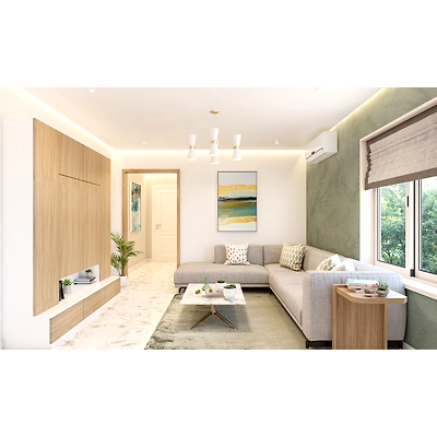 A Bright Minimalist Living Room Featuring An Entertainment Hub With A Lightwood Finish-4