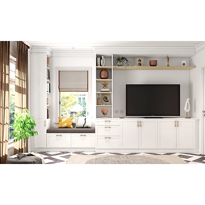 A Living Room With A TV Unit Cum Window Seating-DC391